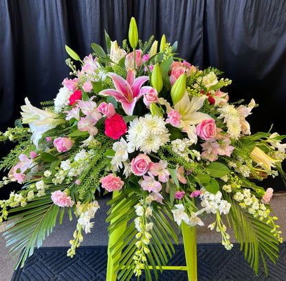 Pastoral Casket Spray  – HUMMEL'S FLOWERS INC, Anchorage AK